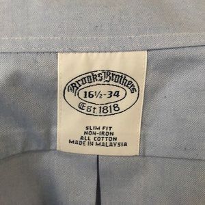 Brooks Brothers Slim Fit, Non-Iron Shirt 16.5x34